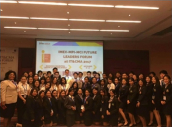 วิทยาลัยนานาชาติ
มหาวิทยาลัยราชภัฏสวนสุนันทา
นำนักศึกษาเข้าร่วมโครงการ
IMEX-MPI-MCI-IT&CMA Future Leaders Forum
2017