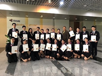 Thai Airways celebrate the internship
certificates to students from Airline
Business, International College, Suan
Sunandha Rajabhat University.